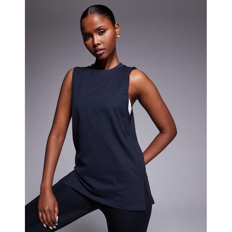 4505 Icon cotton drop armhole vest with quick dry finish in