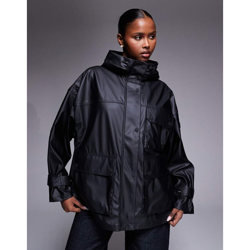Barbour International Tika hooded showerproof jacket in black 113421279