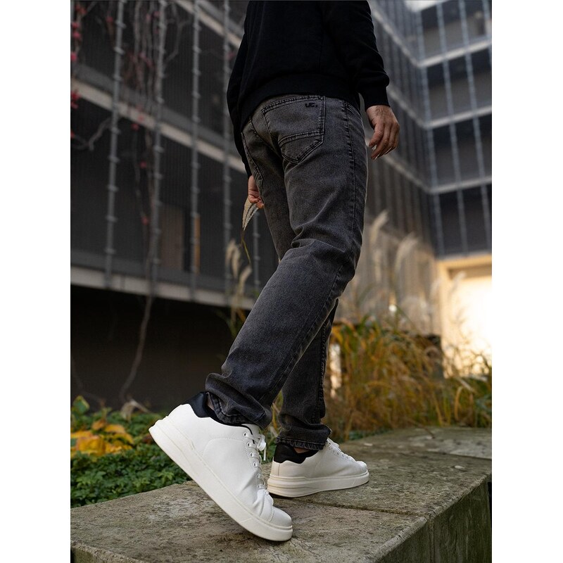 Pánské džínové kalhoty Dark Grey UrbanCity Pocket Logo