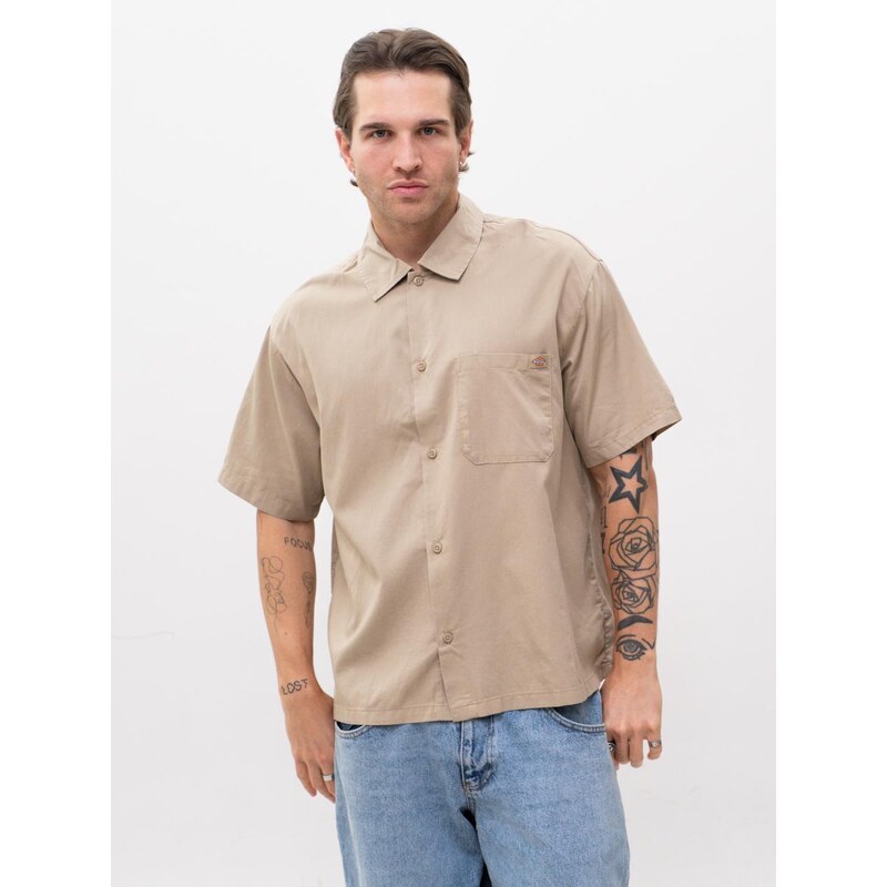 Pánská béžová košile s krátkým rukávem Dickies Lynville