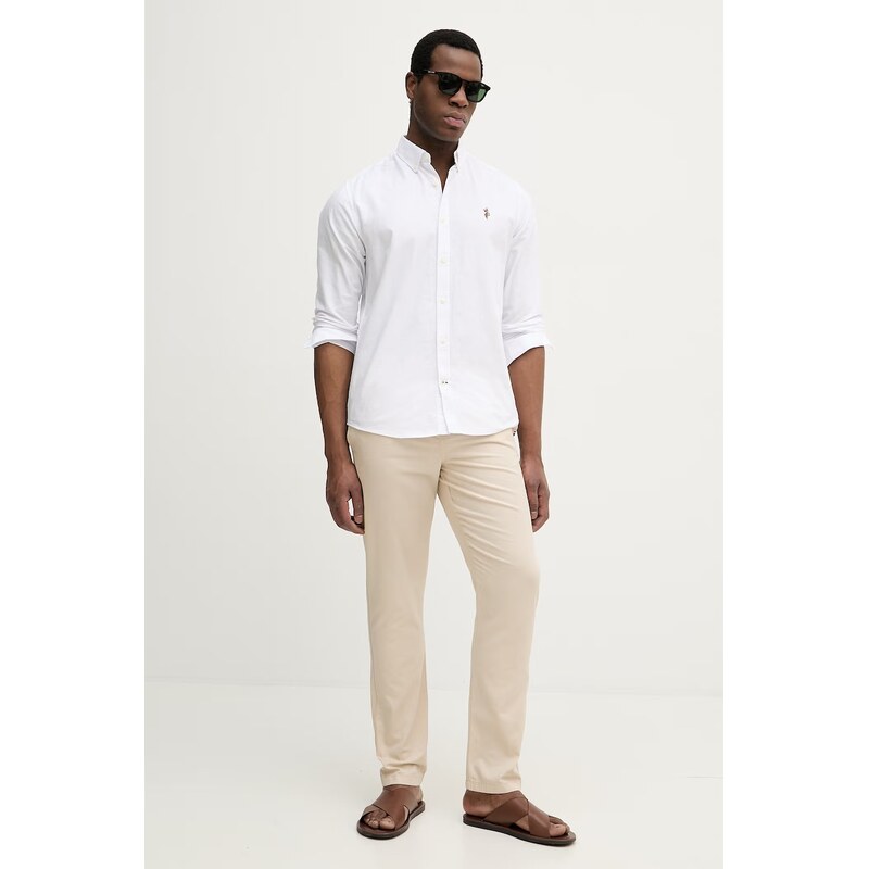 U.S. Polo Assn. košile pánská bavlněná PEACHED OXFORD LS