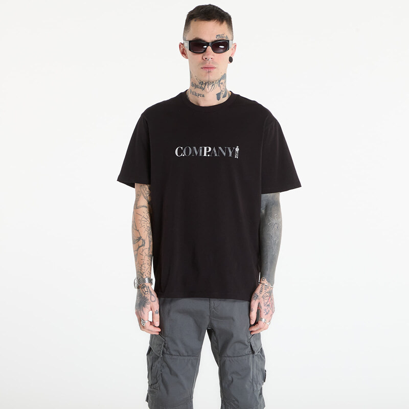 Tričko C.P. Company 30/1 Jersey Short Sleeve Logo T-Shir Black L