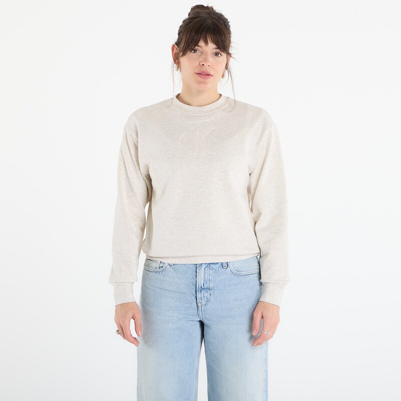 Mikina Calvin Klein Jeans Ls Embossed Monologo Terry Crewneck