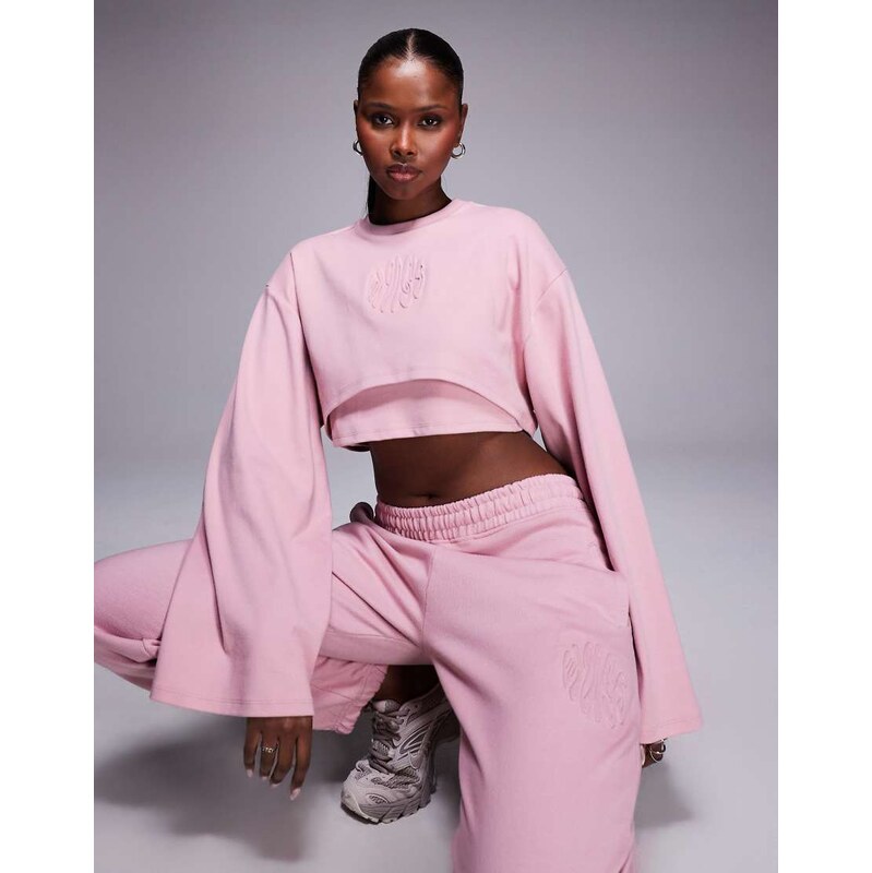 Hugo Blue Daleisy co-ord sweats in pastel pink 112997324