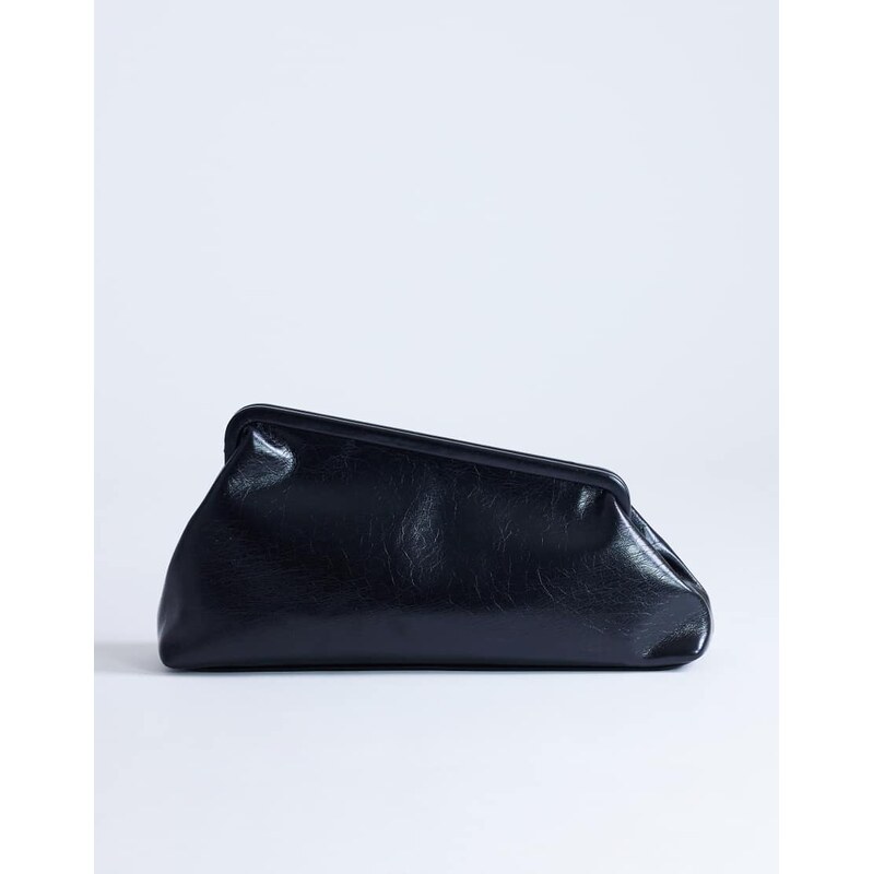 Topshop Anna angular clutch bag in black 112997329