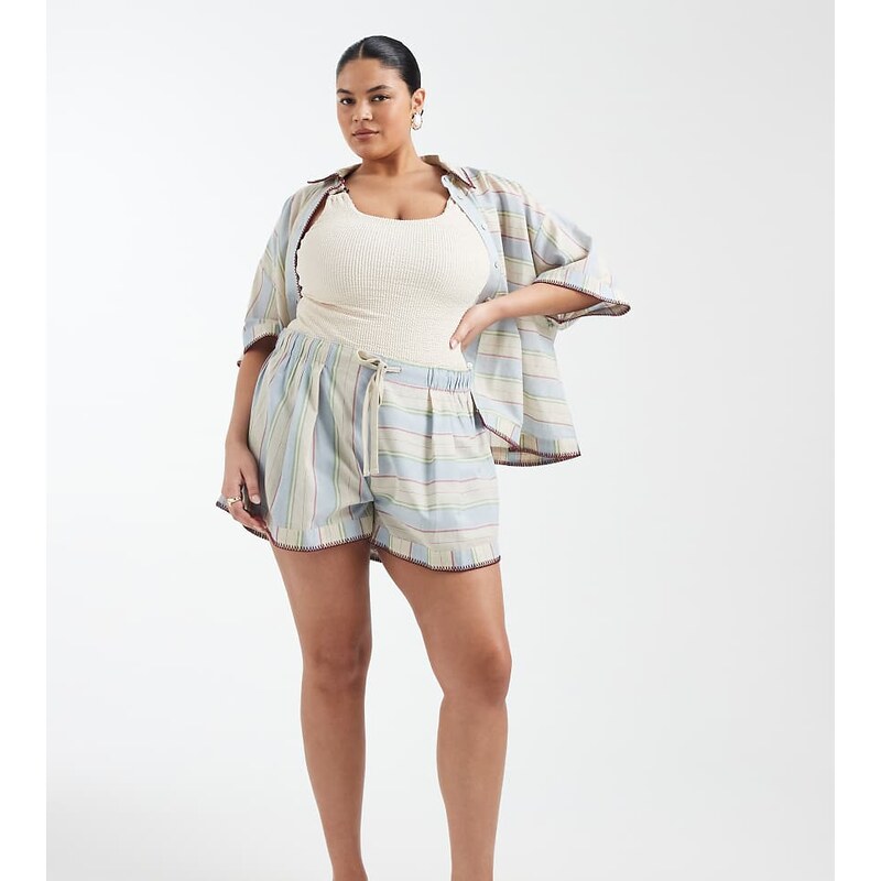ASOS Curve ASOS DESIGN Curve Sasha beach short co ord with