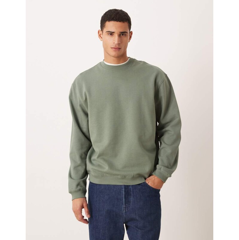 ASOS DESIGN Circular Design Collection oversized sweatshirt in 400gsm green