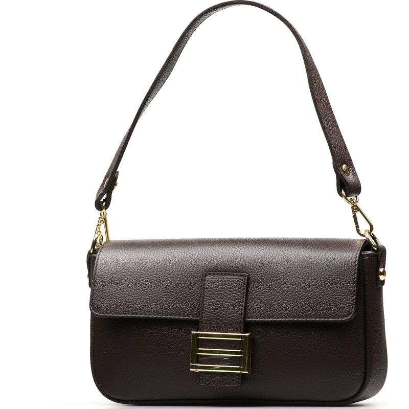 Blaire Kožená crossbody kabelka Diana tmavě hnědá