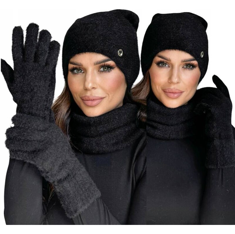 Fashionweek Dámský set – čepice, nákrčník a rukavice | Teplý komplet 112997794