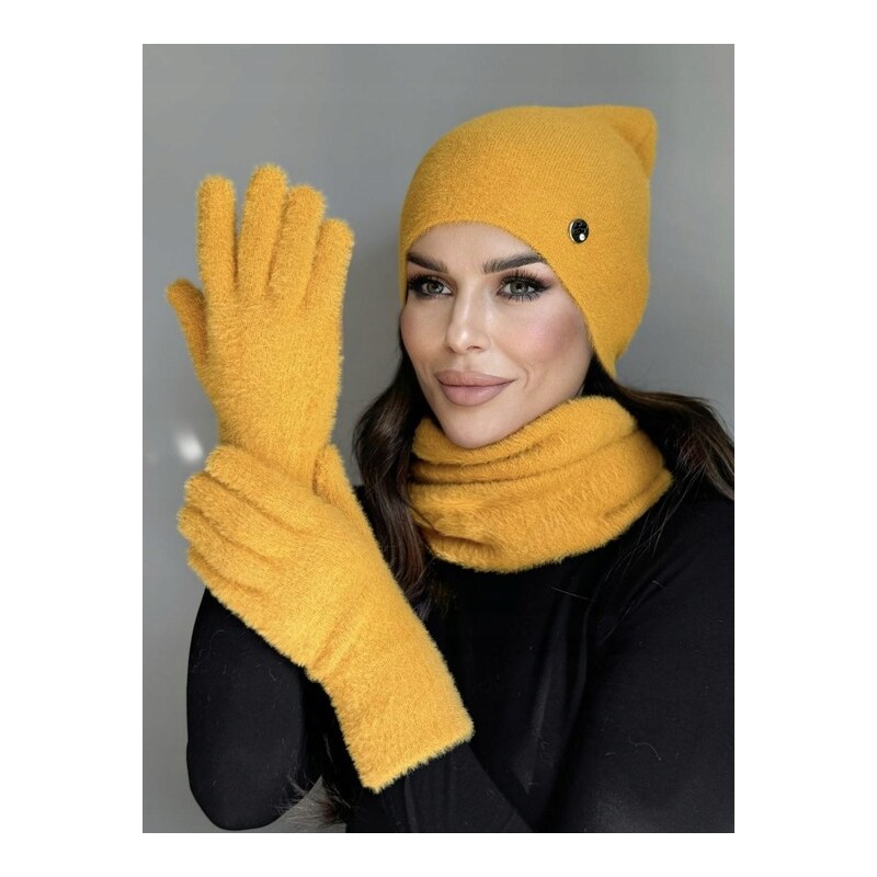 Fashionweek Dámský set – čepice, nákrčník a rukavice | Teplý