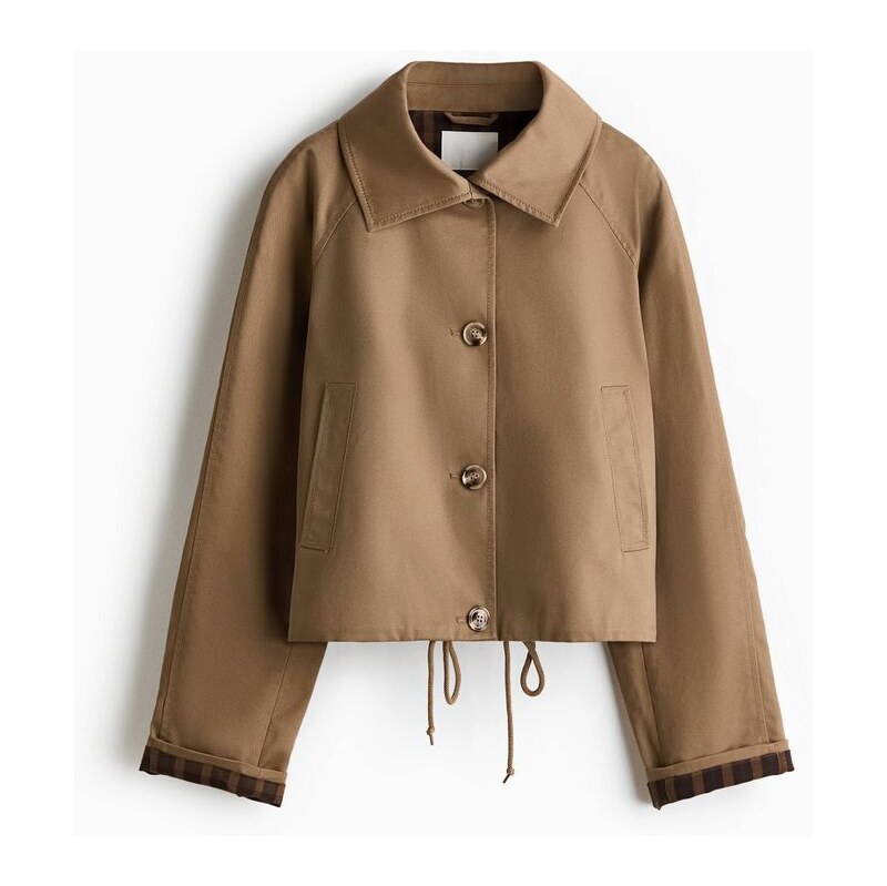 H&M - Keprová bunda - Tmavě Béžová