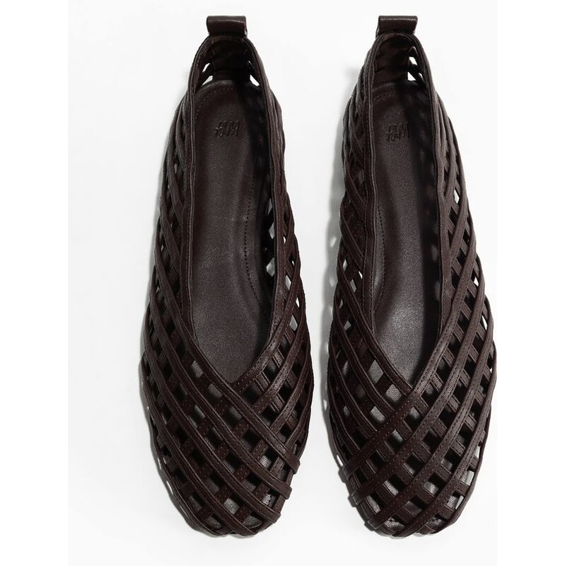 H&M - Balerínkys efektem splétání - hnědá 112998627