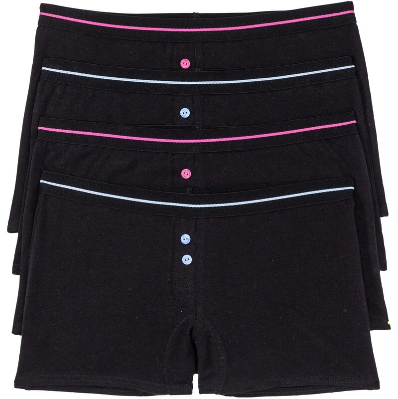 bonprix Dámské boxerky (4 ks v balení) černá Žena 42314064