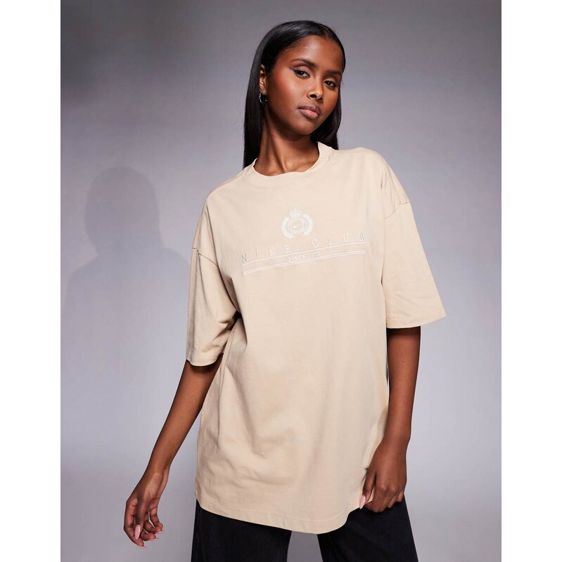 Nike graphic print t-shirt in brown