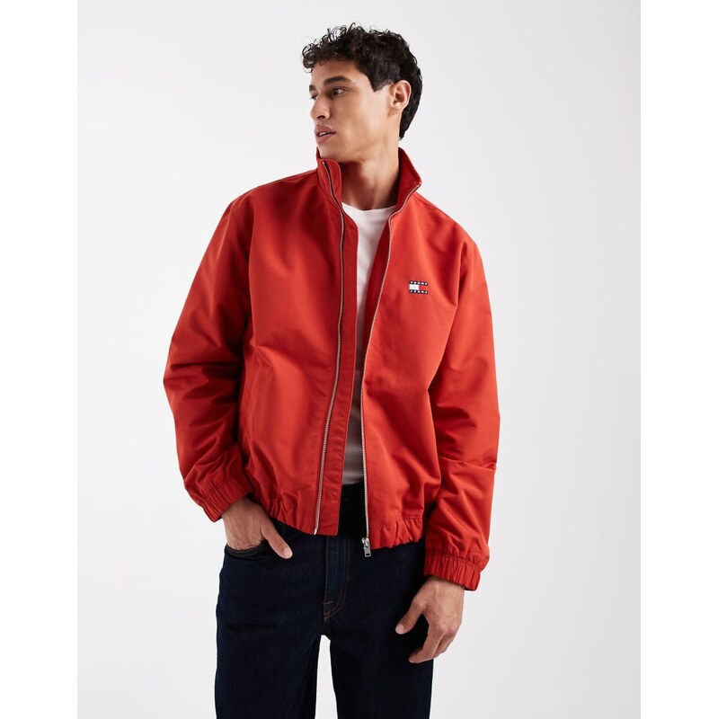 Tommy Jeans essential chest logo jacket in red