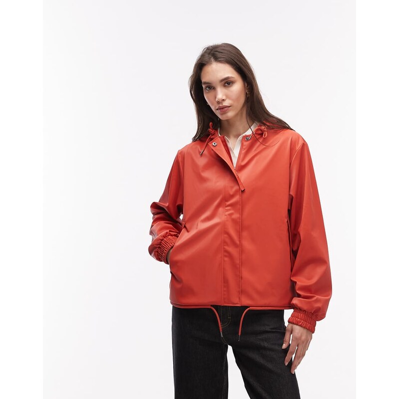 Rains 18040 String waterproof hooded jacket in red 113001028