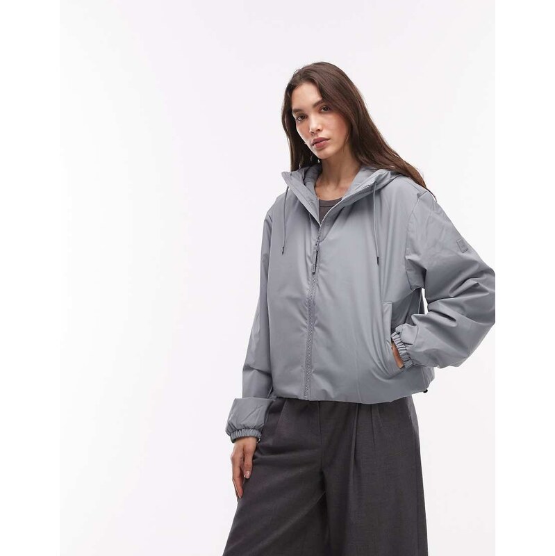 Rains 15780 Lohja waterproof insulated short hooded jacket in light 113001030