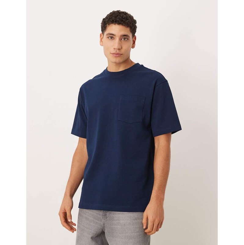 ASOS DESIGN Circular Design Collection super heavyweight relaxed t-shirt in navy
