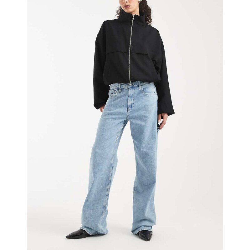 Tommy Jeans Mia mid rise relaxed straight jeans in light wash