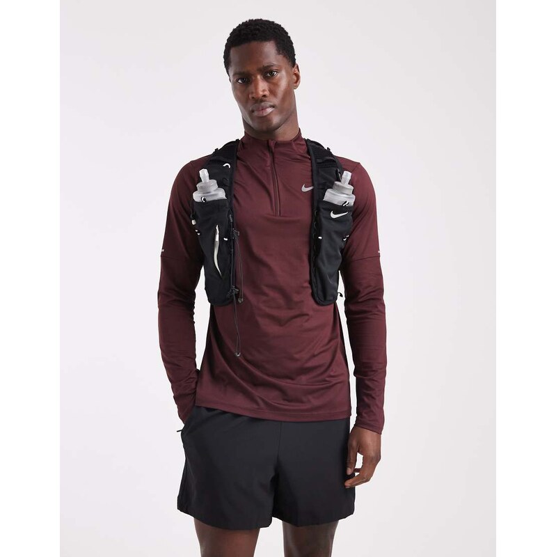 Nike Running Nike Run Vest 5L in black and sail