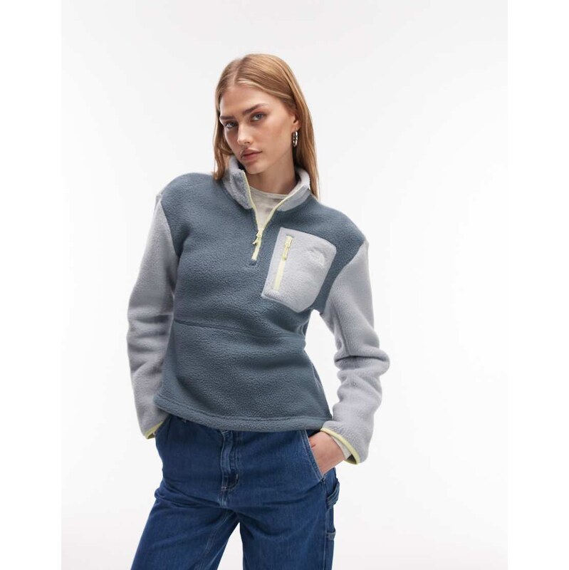 The North Face Yumiori 1/4 zip fleece in grey