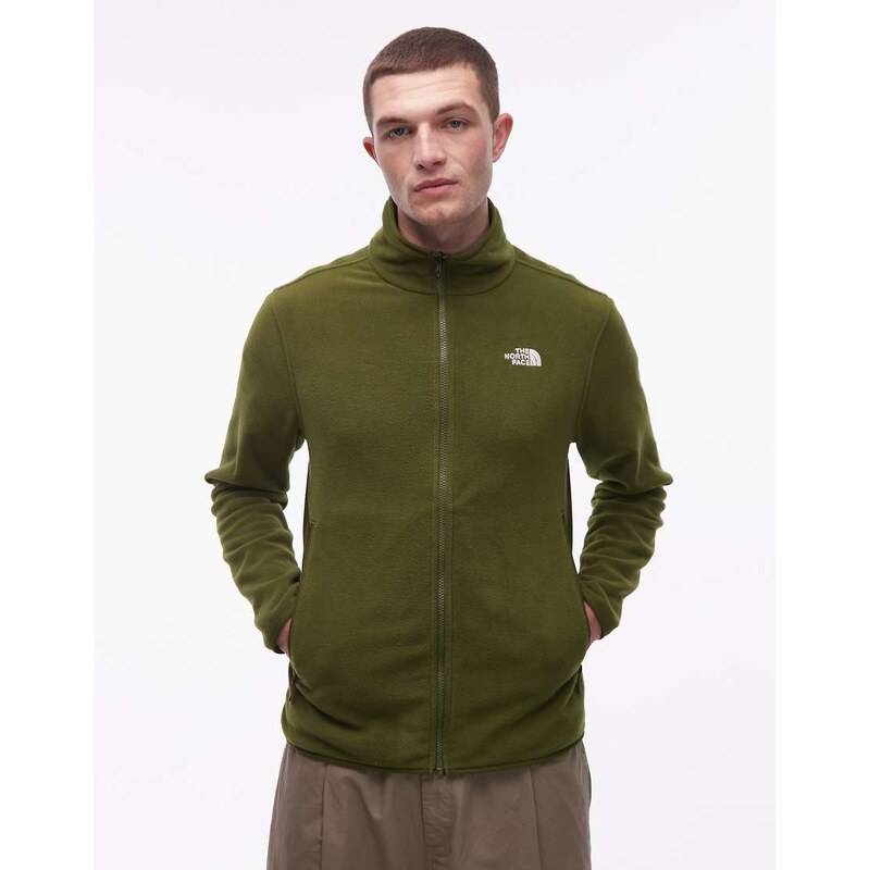 The North Face Glacier 100 zip up fleece in green