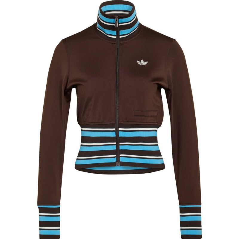 ADIDAS ORIGINALS Mikina Vintage azurová / tmavě hnědá / bílá 113007255