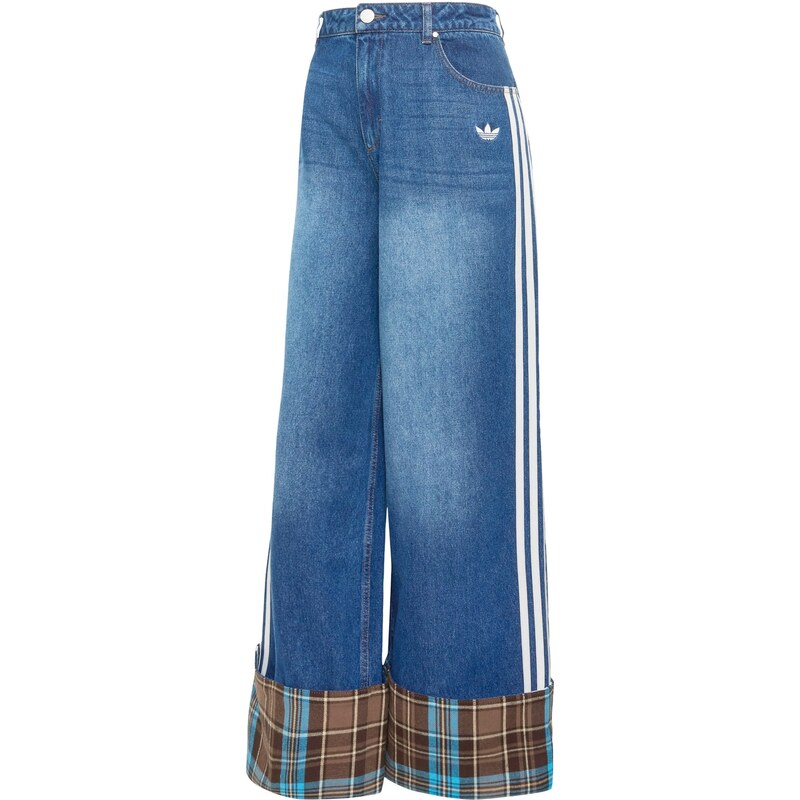ADIDAS ORIGINALS Džíny VINTAGE WIDE LEG JEANS WITH CHECKED