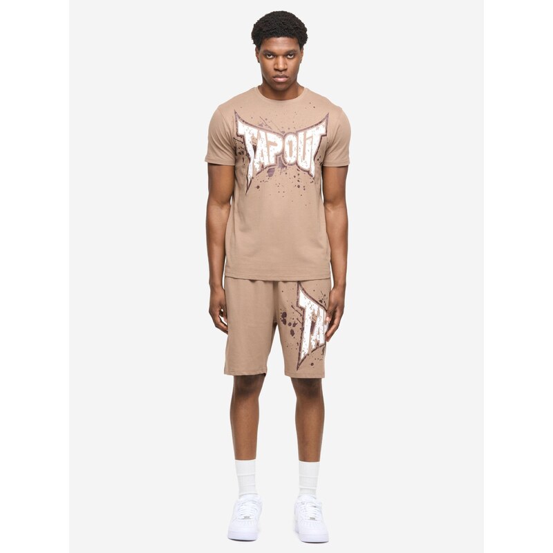 Tapout Joggingová souprava Dunlab hnědá / světle hnědá / bílá