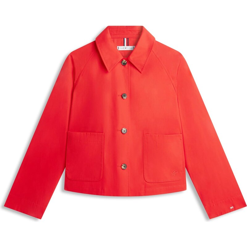 TOMMY HILFIGER Přechodná bunda oranžová / oranžově červená