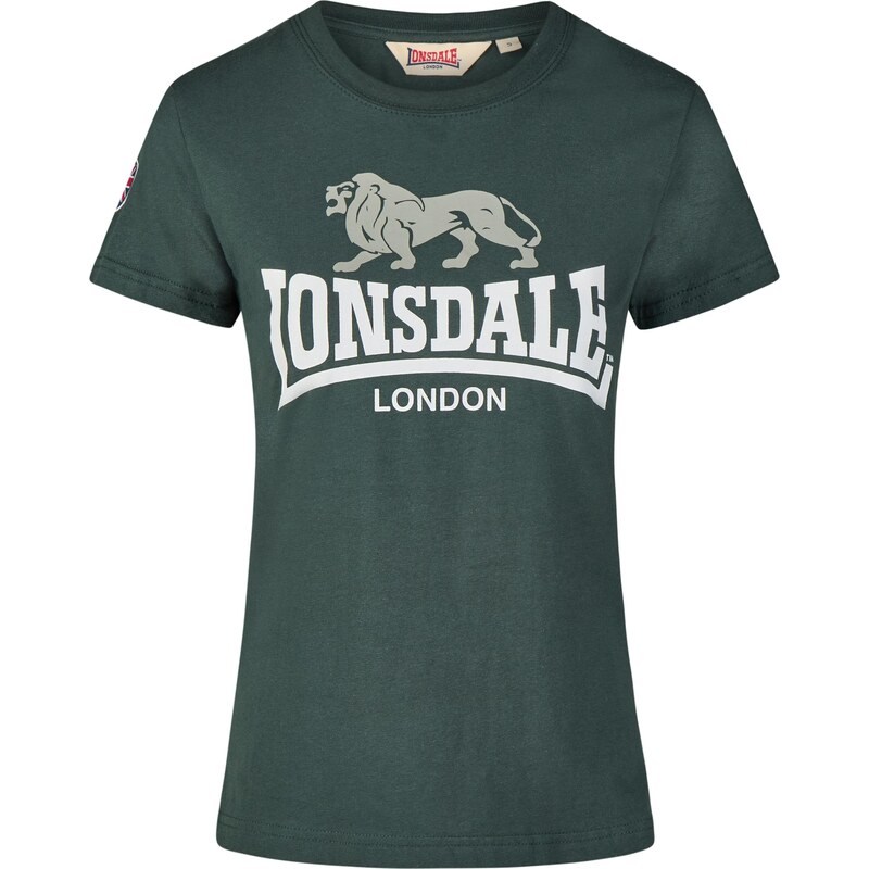 LONSDALE Tričko SARSDEN jedle / pastelově zelená / bílá