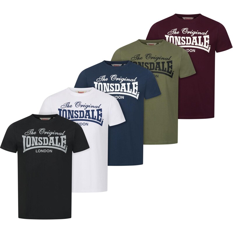 LONSDALE Tričko Fittonhill námořnická modř / olivová /