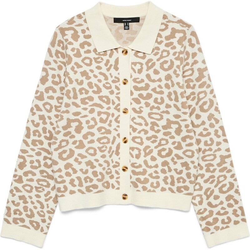 VERO MODA Kardigan 'VMRiley' velbloudí / bílá