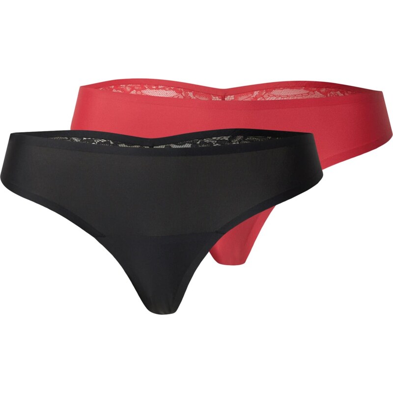 Hunkemöller Tanga červená / černá