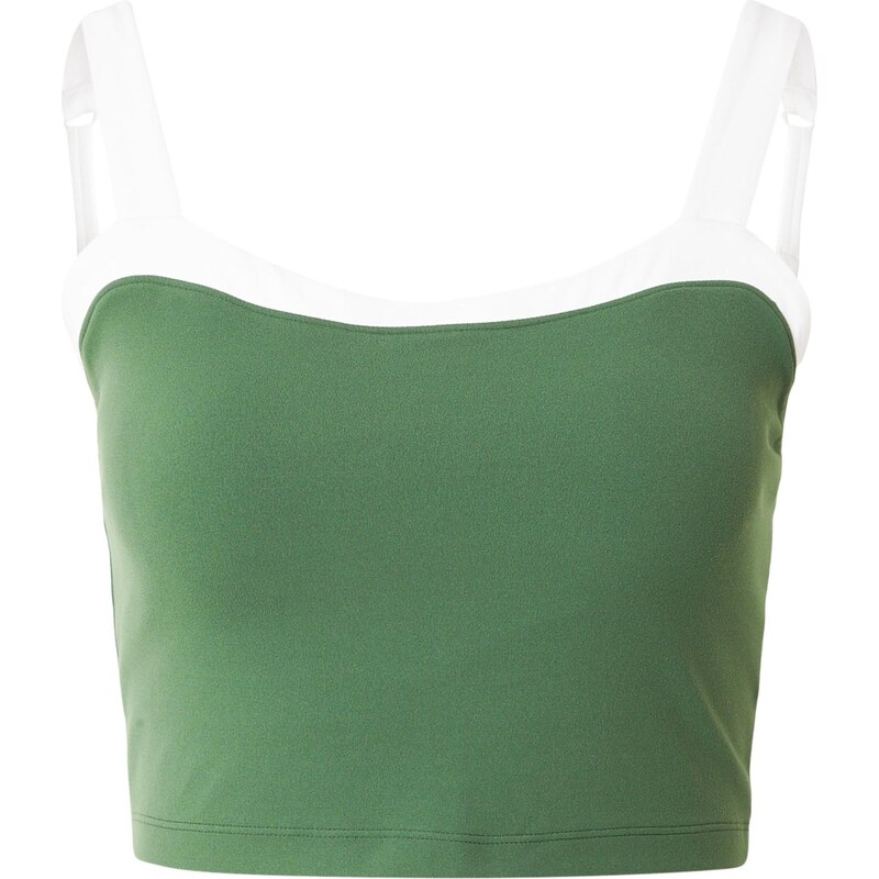 Abercrombie & Fitch Sportovní top zelená / bílá 113008085