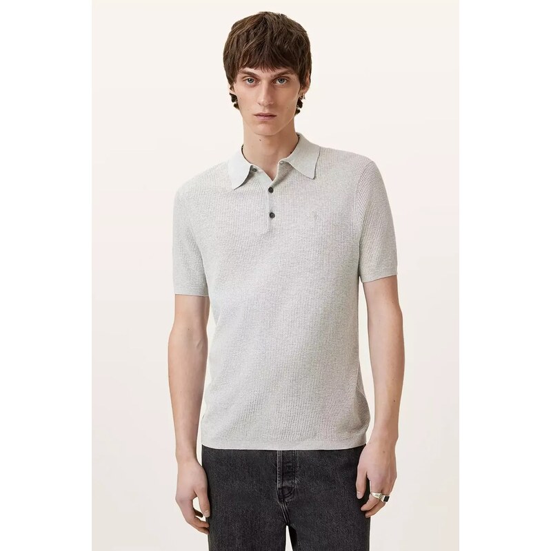 AllSaints Bavlněné polo tričko AllSaints AUBREY SS