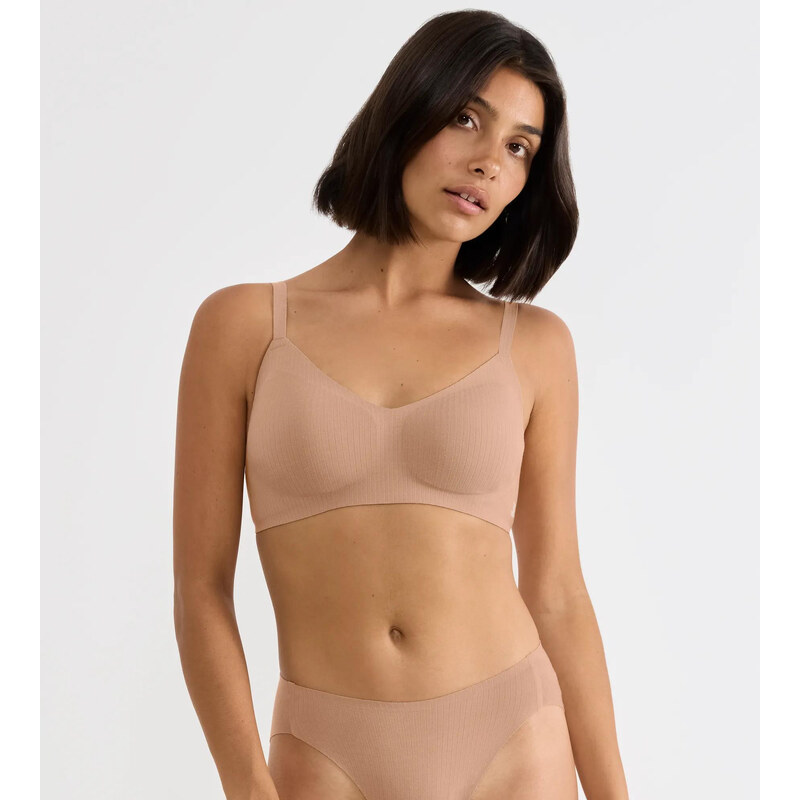 sloggi ZERO Feel Pure Soft bra - BROWN - SLOGGI BROWN - SLOGGI