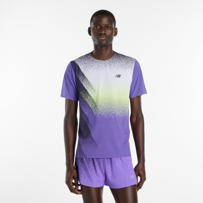 Pánské tričko New Balance MT61Q7IDEPU – fialové