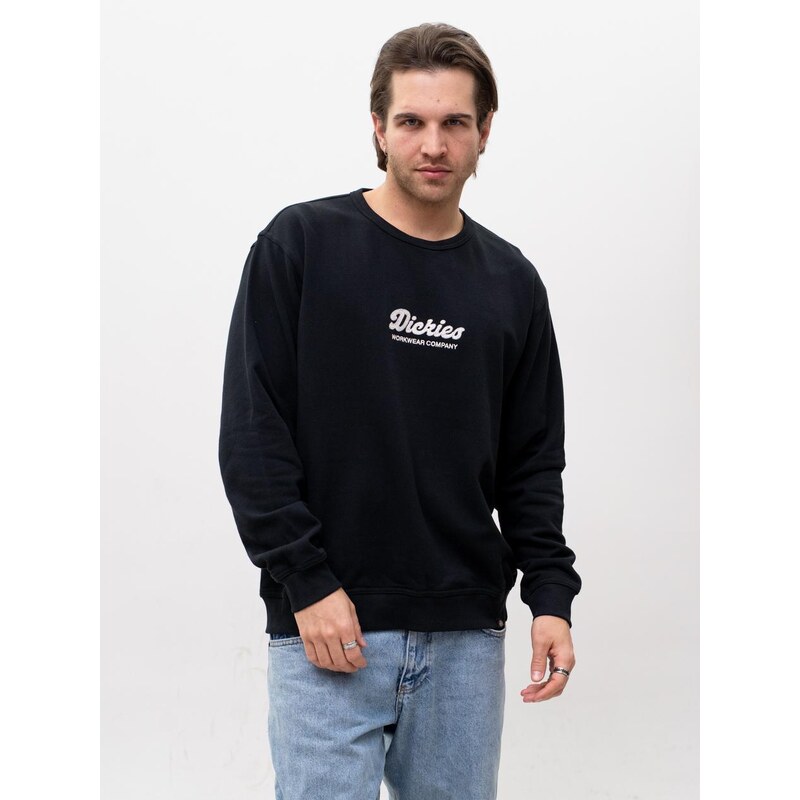 Pánská mikina bez kapuce, černá, Dickies Lewistown