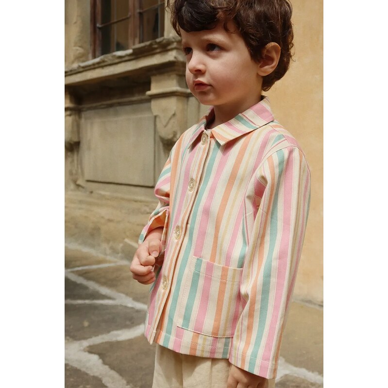 Dětská bavlněná bunda Konges Sløjd FRANKIE SHIRT JACKET GOTS 113083005