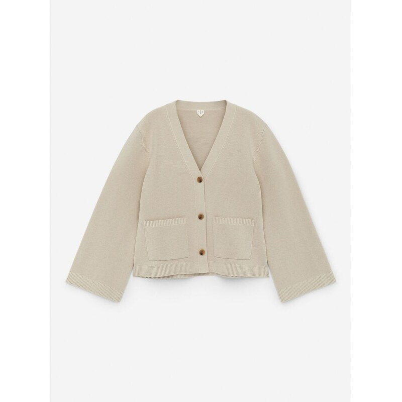 H&M - Bavlněný kardigan - béžová 108132335