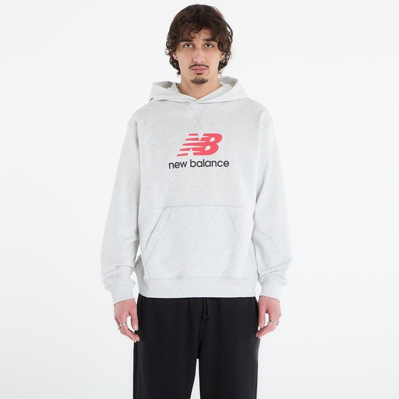 Mikina New Balance Athletics French Terry Logo Hoodie Ash