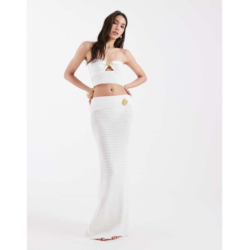 4th & Reckless cotton rich knitted fold over gold shell hardware 113020360