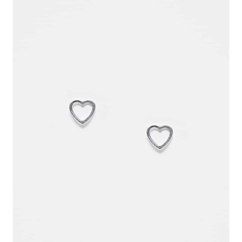 Kingsley Ryan open heart earrings in silver 113020369
