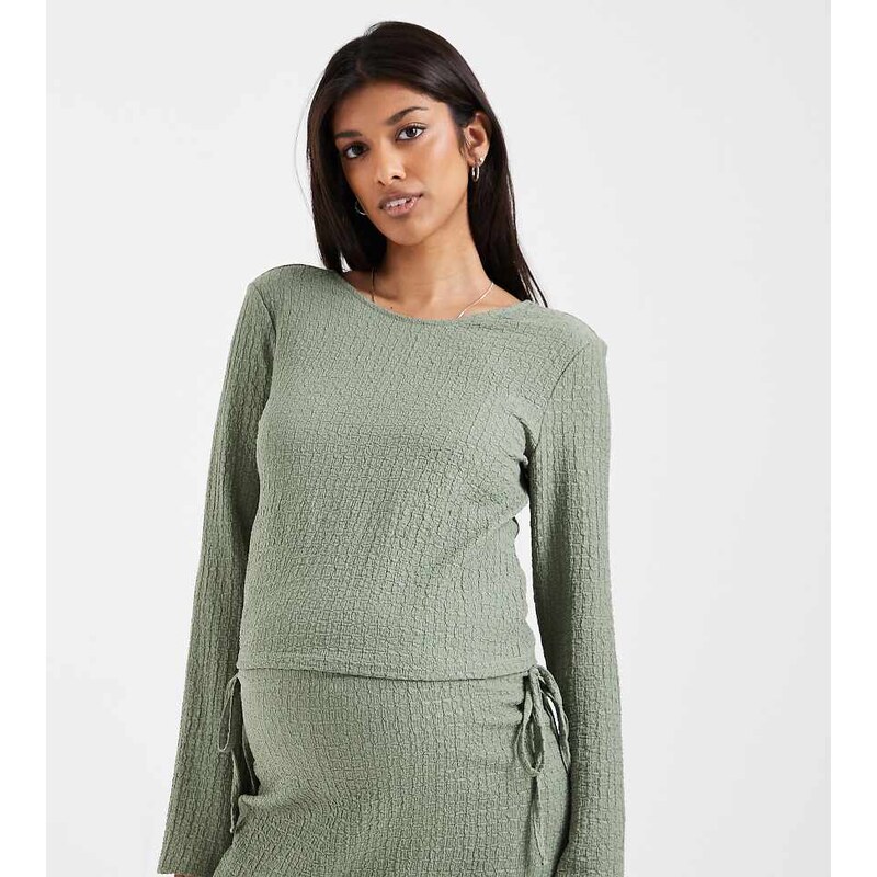 Mama.licious Mamalicious Maternity textured jersey bell sleeve