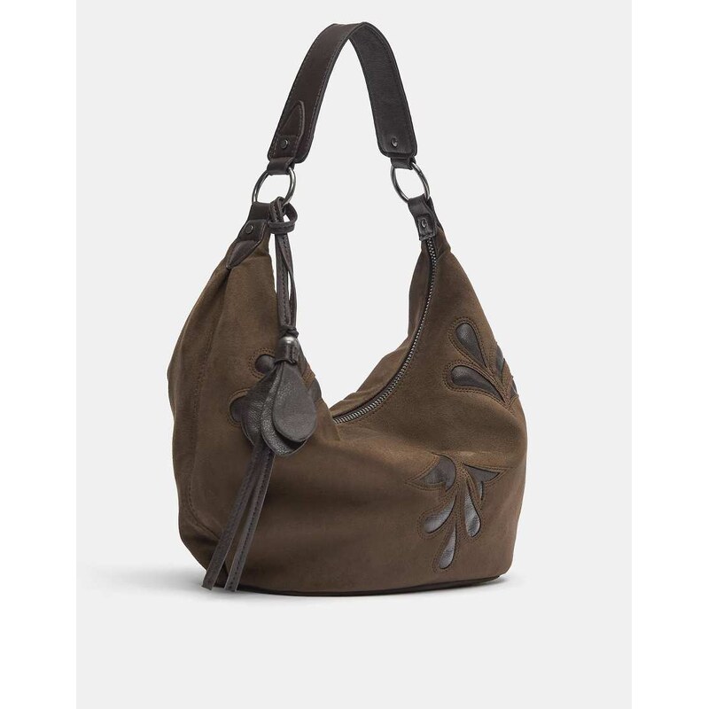Pull&Bear Shoulder bag with fringe embellishments in brown 113020462