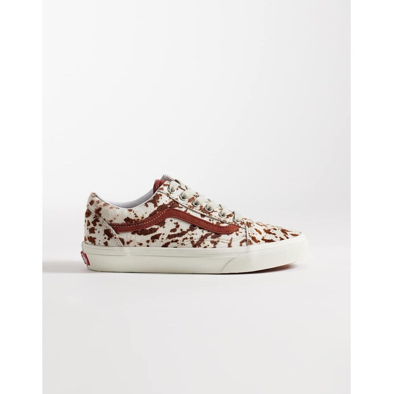 Vans Old Skool pony hair trainers in brown