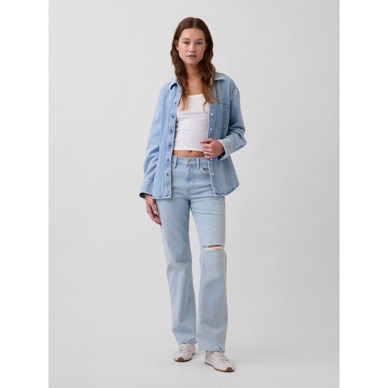 GAP Dámské Rifle Mid Rise Relaxed Straight