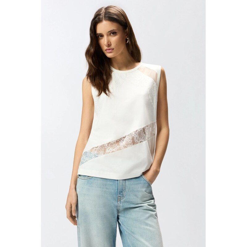 Dámský top PINKO MOLLY TANK 106291A335Z05 bílý