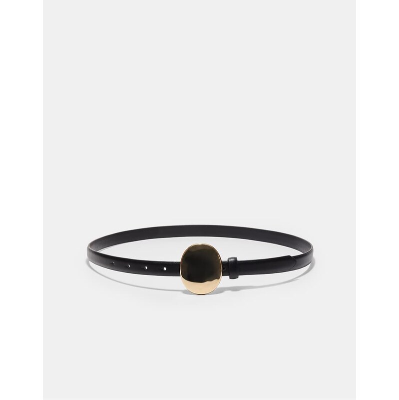 Stradivarius Metal piece belt in gold-Yellow 113029515
